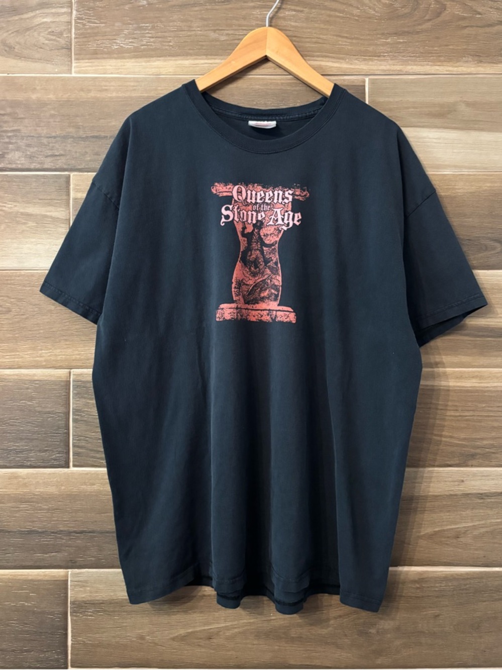 Vintage Queens of the Stone Age Era Vulgaris Faded Black Band T Shirt 2XL 2007